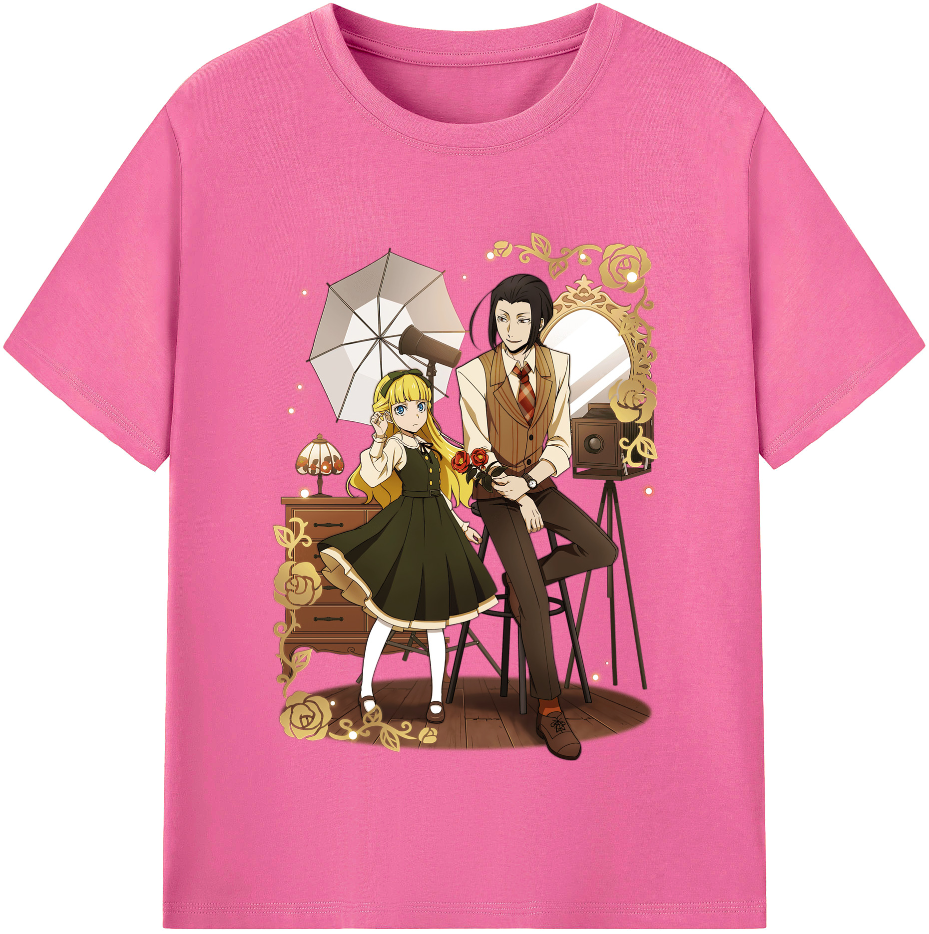 （画像用） 文豪ストレイドッグス Bungo Stray Dogs レディースカジュアルプリントTシャツ（綿100％）